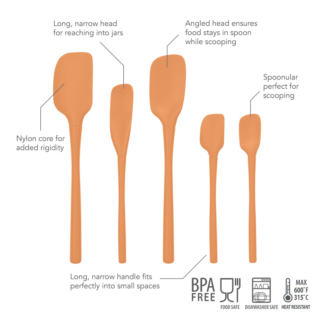 Flex-Core® All-Silicone Spatulas - Set of 5