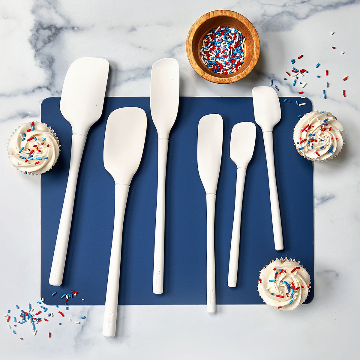 Flex-Core® All-Silicone Spatulas - Set of 5