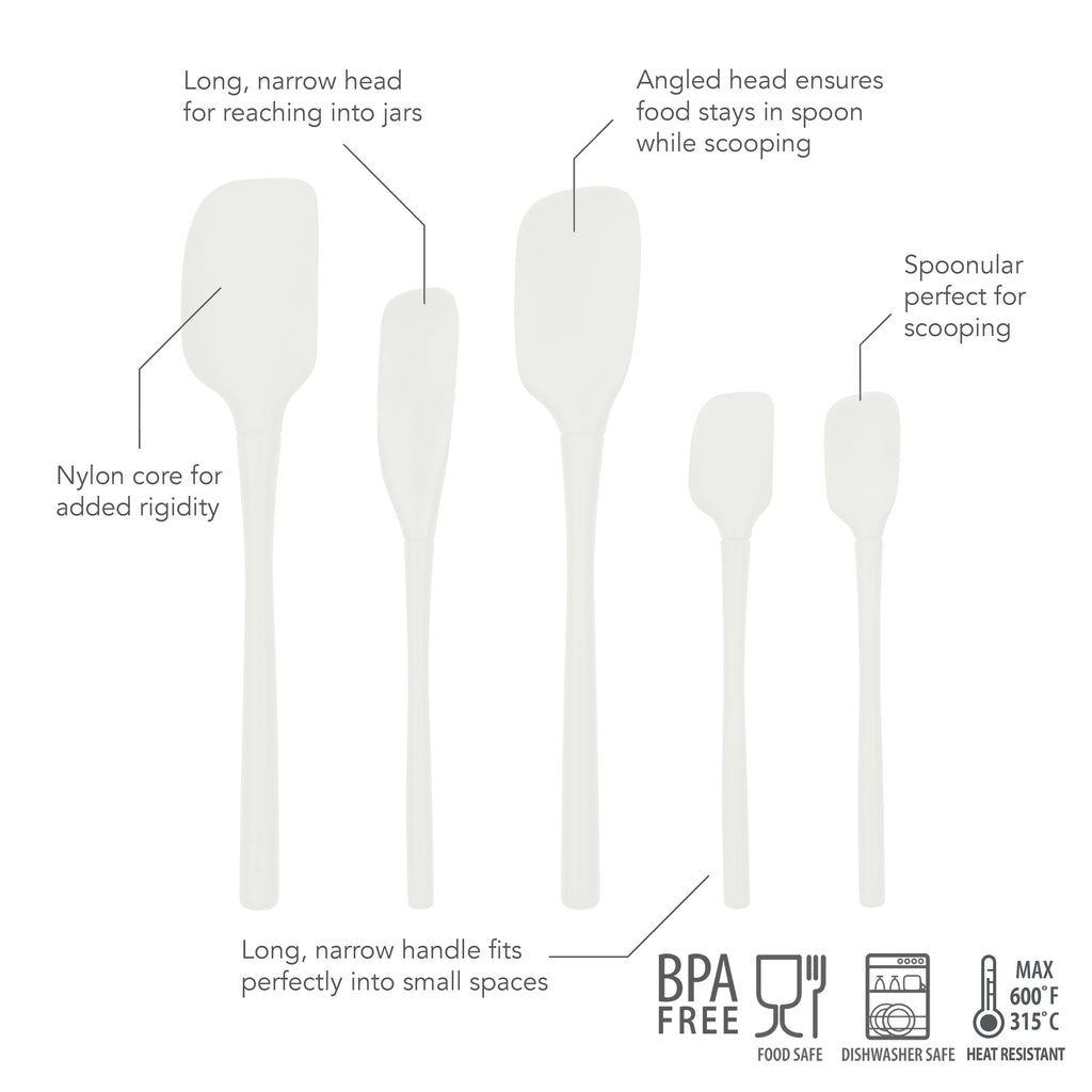 Flex-Core® All-Silicone Spatulas - Set of 5