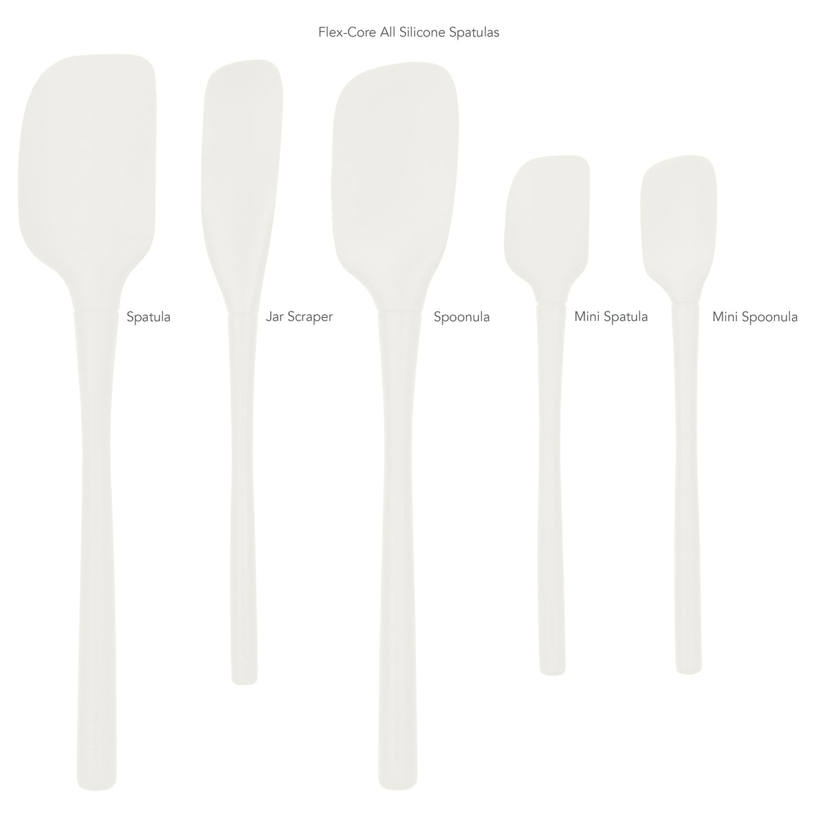 Flex-Core® All-Silicone Spatulas - Set of 5