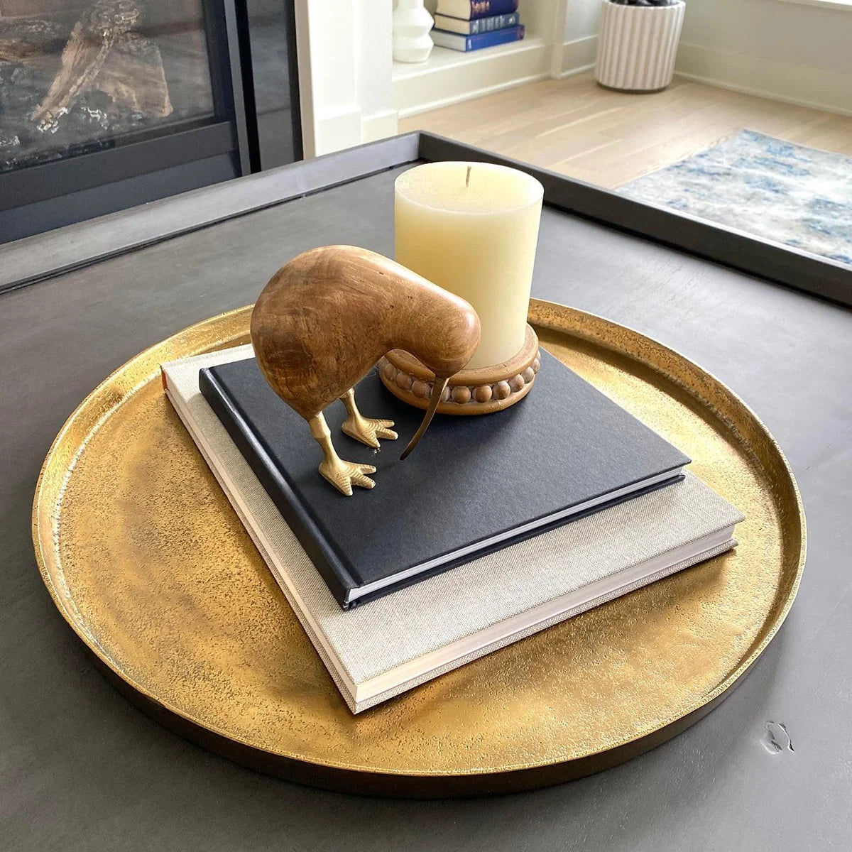 Minimalist Wooden Kiwi Bird