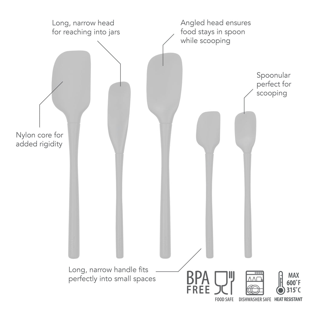 Flex-Core® All-Silicone Spatulas - Set of 5