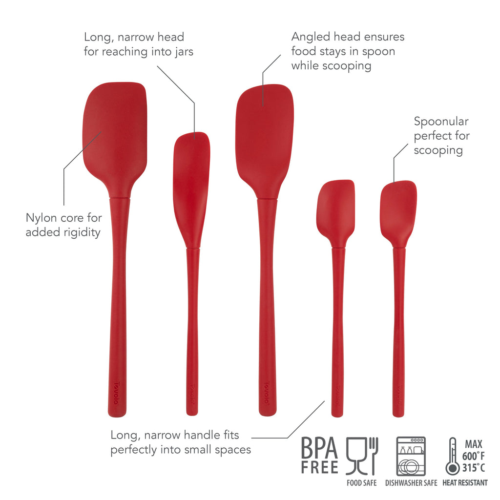 Flex-Core® All-Silicone Spatulas - Set of 5
