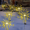 Solar Firework Garden Lights with 120LED, 8 Lighting Modes, Waterproof Outdoor Decor (Set of 6)
