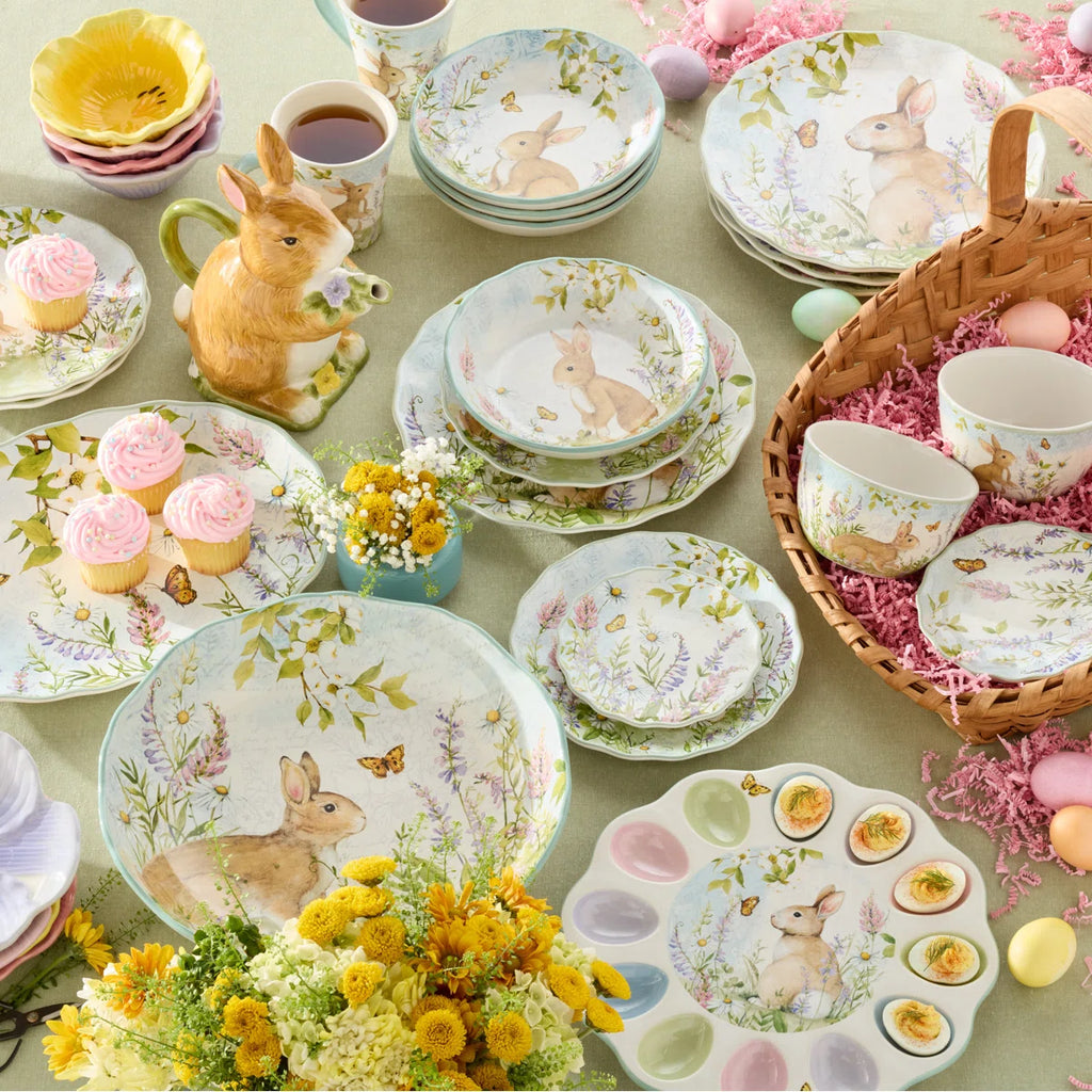 Easter Meadow Ceramic Serving Bowl