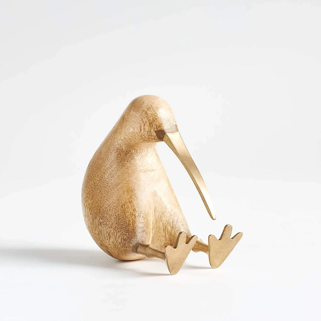 Minimalist Wooden Kiwi Bird