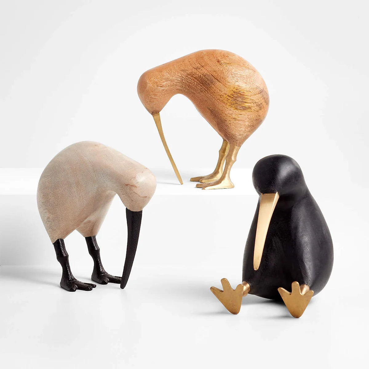 Minimalist Wooden Kiwi Bird