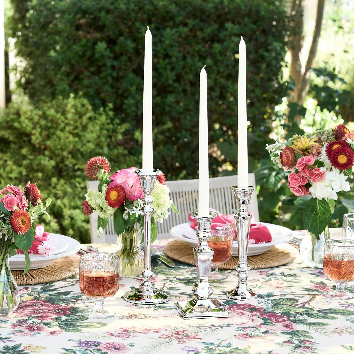 Silver Metal Taper Candle Holder