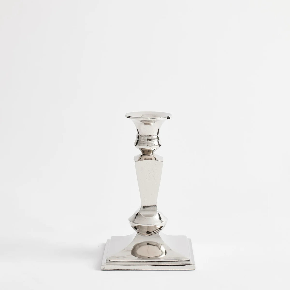 Silver Metal Taper Candle Holder