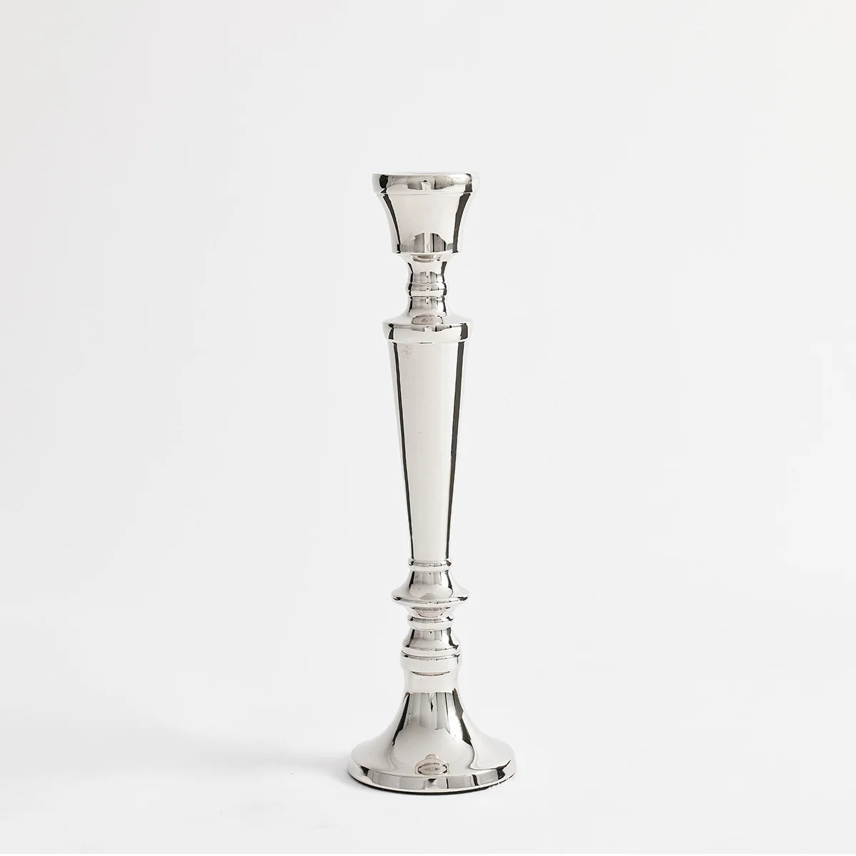 Silver Metal Taper Candle Holder