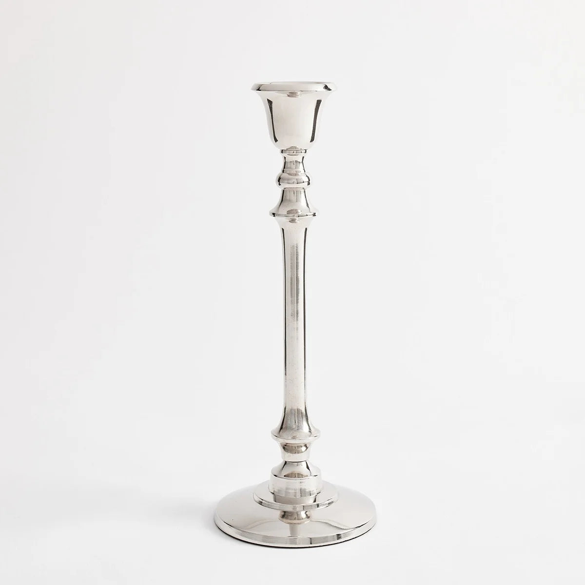 Silver Metal Taper Candle Holder