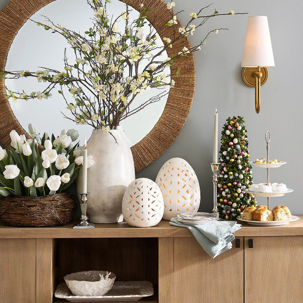 Rustic Easter Egg Cloche Decor