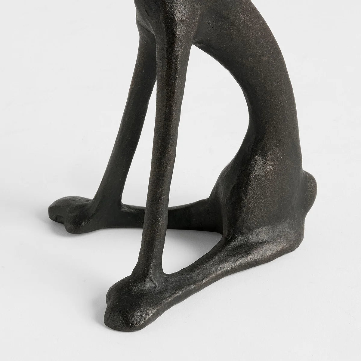 Long-Eared Black Bunny Sculpture
