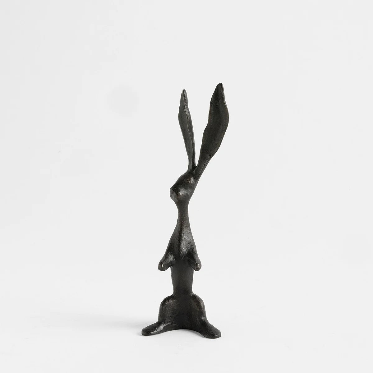 Long-Eared Black Bunny Sculpture